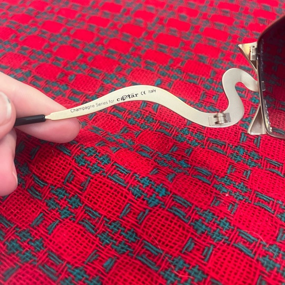 Caviar Champagne Series 6127 Gold Bow Women's Sunglasses - Picture 6 of 12